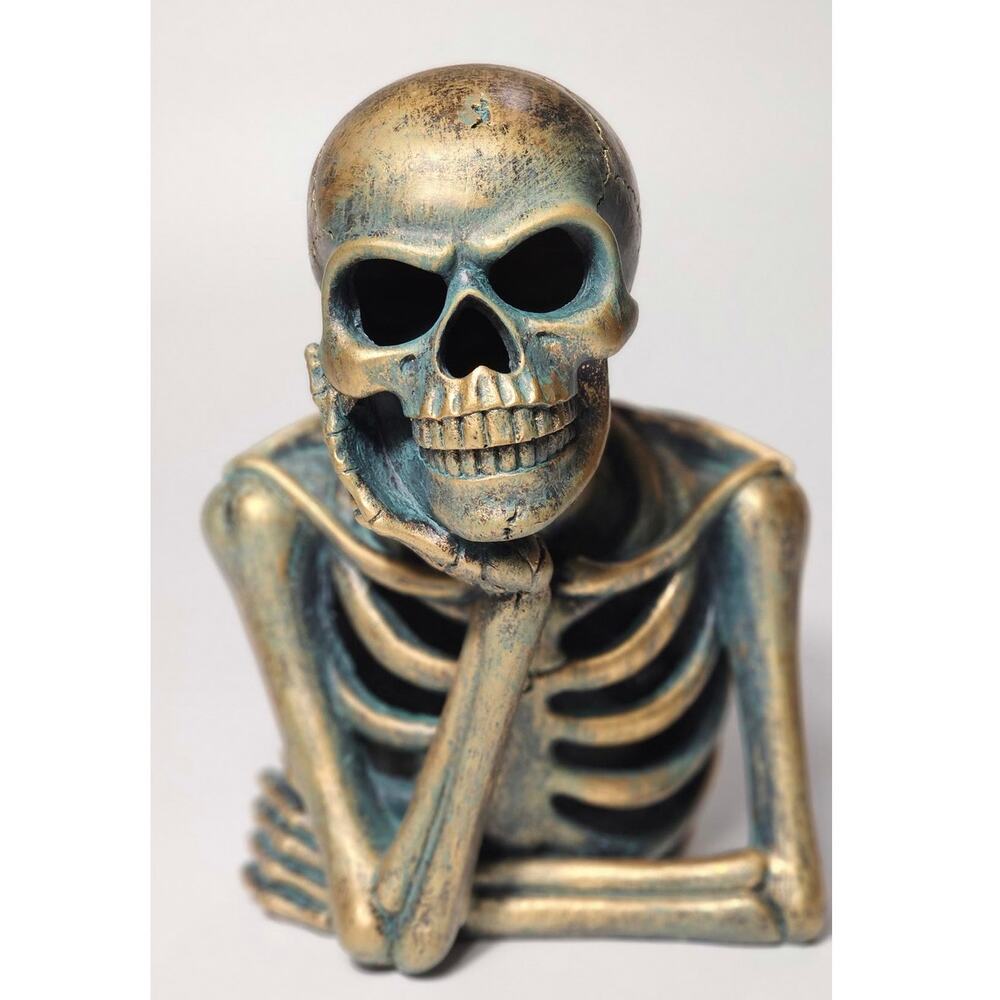 Light up Multi Color Skeleton Bust Halloween Antique Look